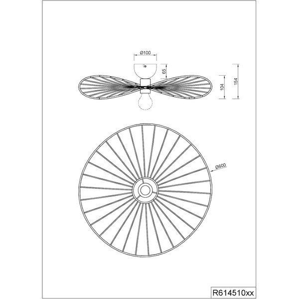 Plafonieră albă ø 60 cm Chapeau – Reality-image-4