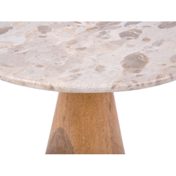 Măsuță auxiliară rotundă cu blat cu aspect de marmură ø 50 cm Force   – Leitmotiv-image-2