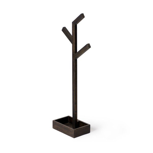 Suport din lemn de stejar pentru prosoape Wireworks Mezza Dark Branch-image-2
