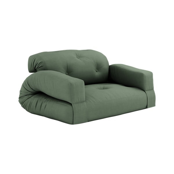 Canapea verde extensibilă 140 cm Hippo - Karup Design