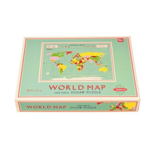 Puzzle (număr de piese 1000) World Map – Rex London-image-3