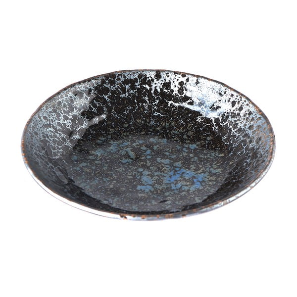 Farfurie adâncă din ceramică  negru-gri, 900 ml Pearl - MIJ 