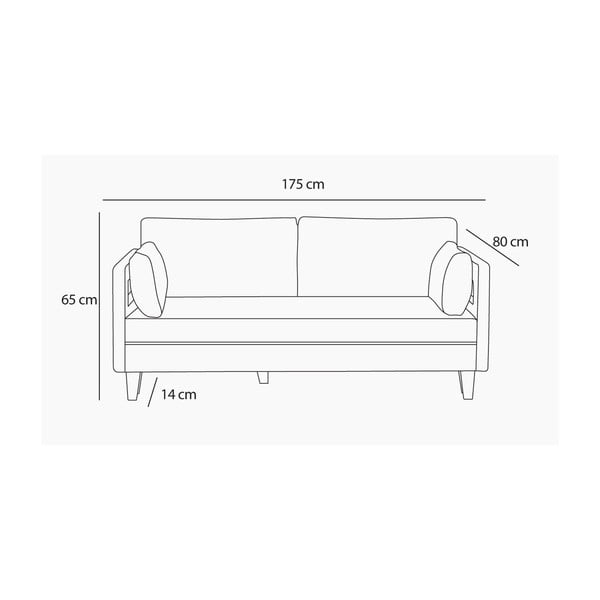 Canapea cu 3 locuri Balcab Home Lola, maro-image-1