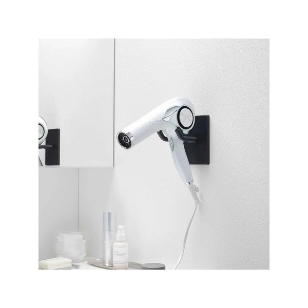 Suport pentru uscătorul de păr negru de montat pe perete din metal Film Hook – YAMAZAKI-image-4