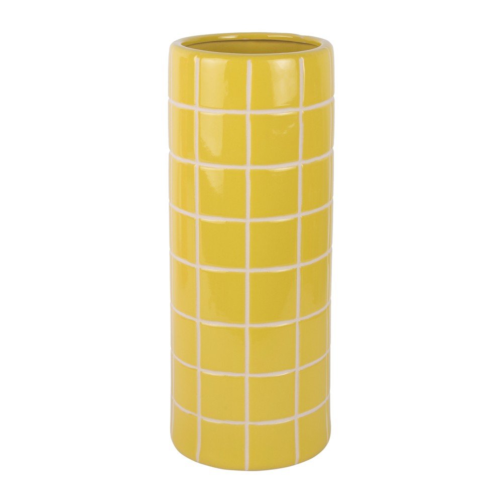 Vază galbenă din ceramică (înălțime 40 cm) Retro Tiles – PT LIVING