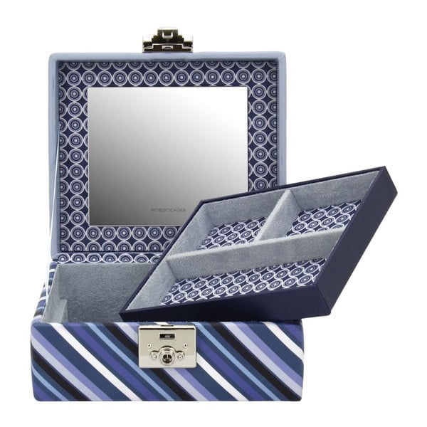 Casetă pentru bijuterii Diagona, 17 x 15 cm, albastru