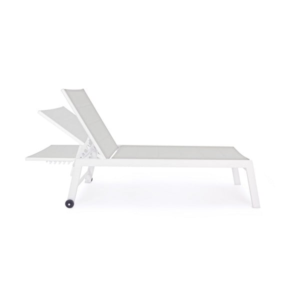 Șezlong de grădină alb din metal Hilde   – Bizzotto-image-2