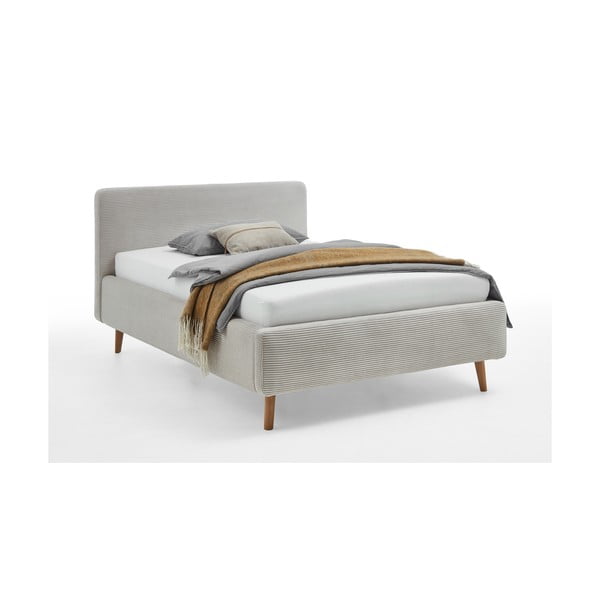Pat bej tapițat fără somieră 120x200 cm Mattis – Meise Möbel-image-2
