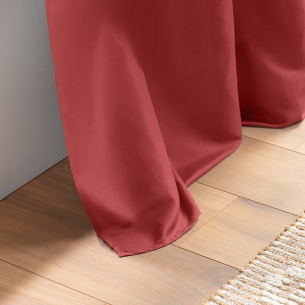 Draperie roșie din microfibră 140x260 cm Absolu – douceur d'intérieur-image-3