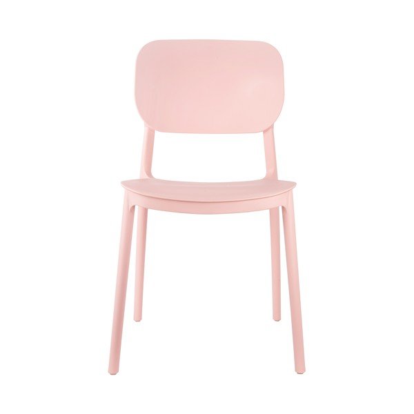 Scaune de dining roz-deschis 4 buc. din plastic Cheer – Leitmotiv-image-2