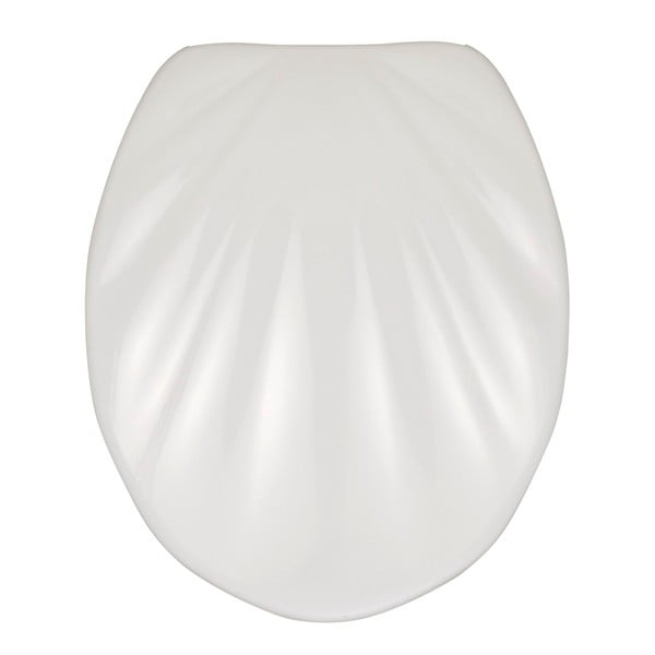 Capac WC cu închidere lentă Wenko Premium Sea Shell, 45,5 x 38 cm, alb