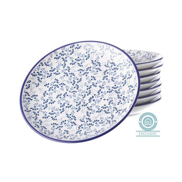 Farfurie Unimasa Meadow, albastru - alb -image-1