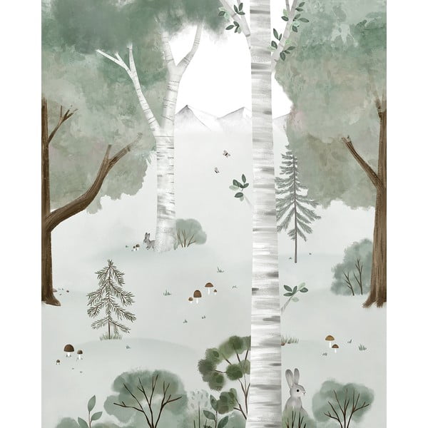 Tapet pentru copii 200 cm x 248 cm Birch Forest – Lilipinso