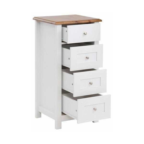 Comodă îngustă Støraa Axel, alb-image-1