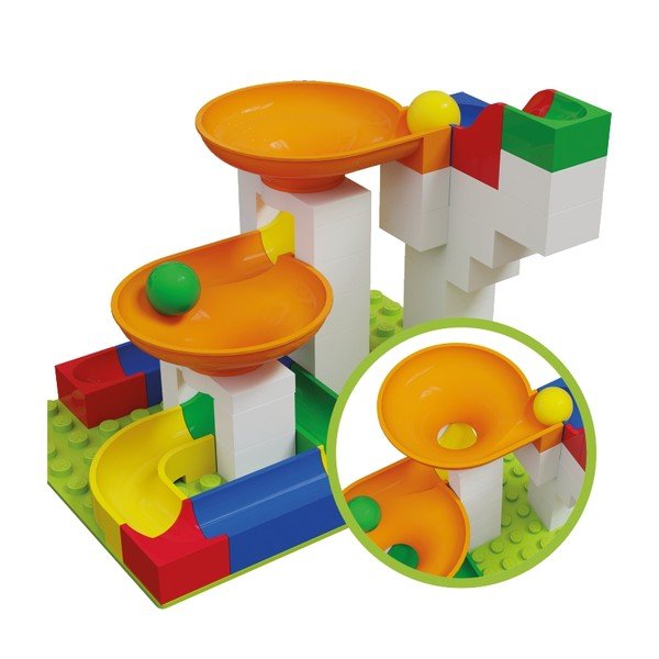 Set traseu suplimentar pistă cu bilă Hubelino, 44 piese-image-1