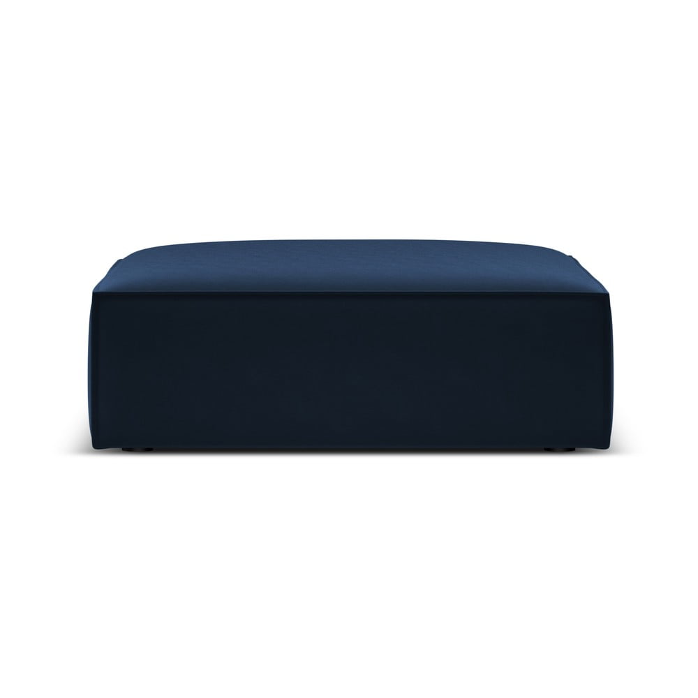 Taburet albastru închis cu tapițerie din catifea Vanda – Mazzini Sofas