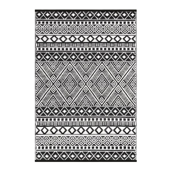 Covor pentru exterior Green Decore Relic, 150 x 240 cm, alb-negru-image-1