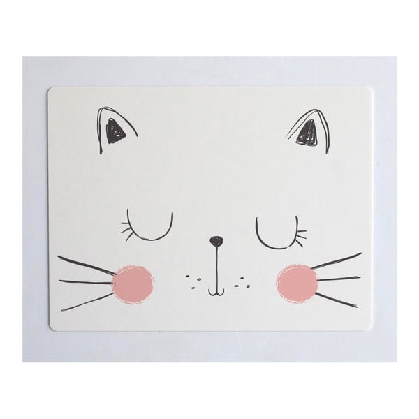 Suport pentru farfurie pentru copii Little Nice Things Cat, 55 x 35 cm