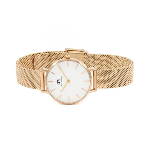 Ceas de damă Daniel Wellington Petite Mel, ⌀ 28 mm, alb-roz auriu-image-1