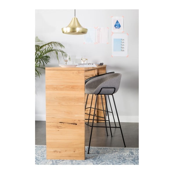 Scaune de bar gri 2 buc. tapițate (înălțime șezut 65 cm) Feston – Zuiver-image-1
