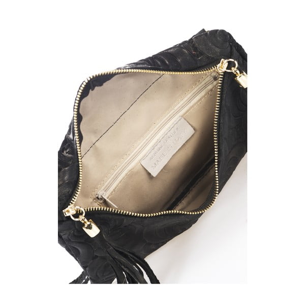 Geantă plic din piele Lisa Minardi Silvia, neagră-image-3