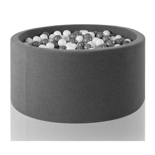 Piscină rotundă pentru copii cu 500 de mingi Misioo, 100 x 50 cm, gri