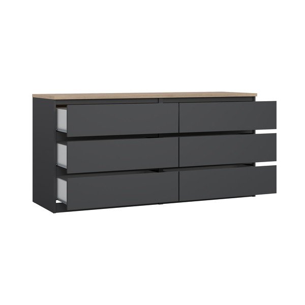 Comodă gri închis 154x76x50 cm Naia – Tvilum-image-3