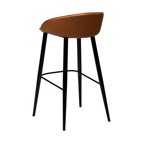 Scaun bar cu husă din piele artificială DAN-FORM Denmark Dual, maro, înălțime 91 cm-image-3