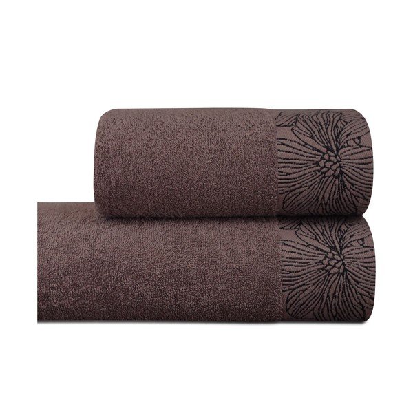 Prosop maro din bumbac din frotir 50x100 cm Valencia – My House-image-2