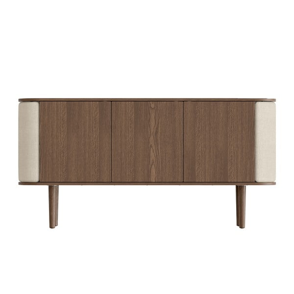 Comodă maro/bej joasă cu aspect de lemn de stejar 150x75 cm Treasures – UMAGE-image-3