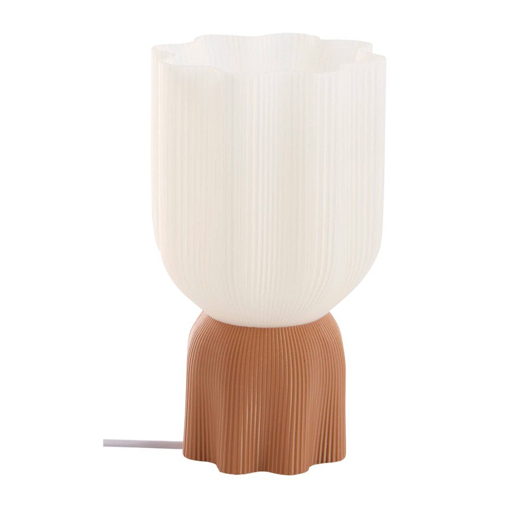 Veioză albă/maro din plastic (înălțime 27 cm) Camier – Jotex
