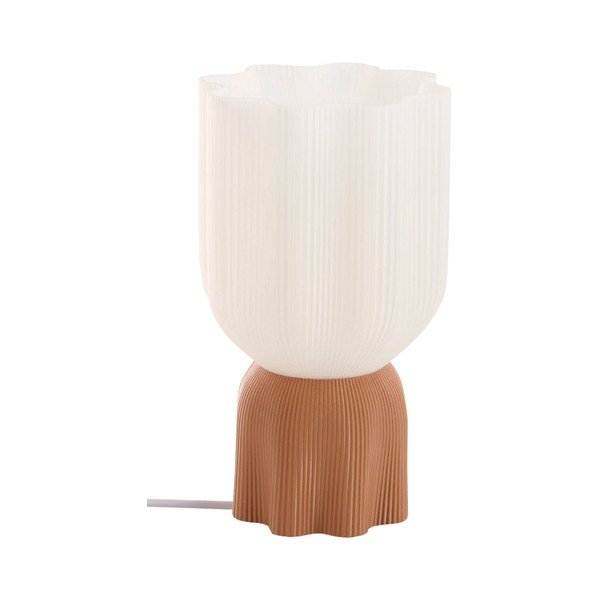 Veioză albă/maro din plastic (înălțime 27 cm) Camier – Jotex