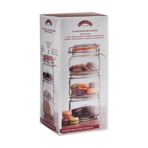 Set 3 borcane pentru stocarea alimentelor Kilner-image-1