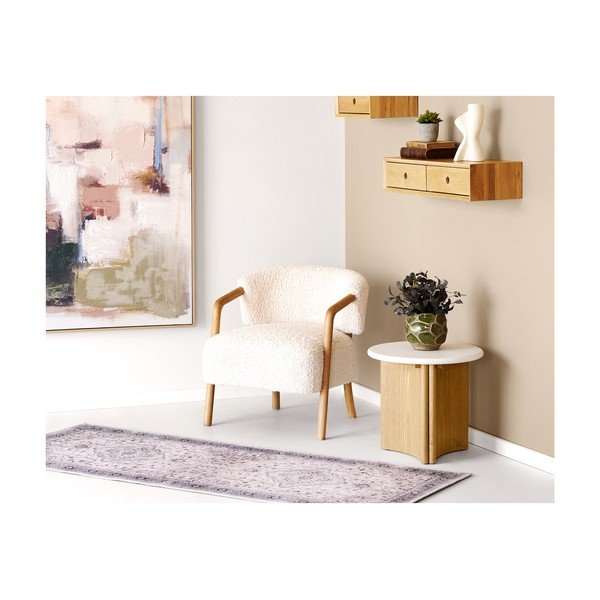 Raft în culoare naturală deschisă din lemn de stejar 80 cm Luzern – House Nordic-image-2