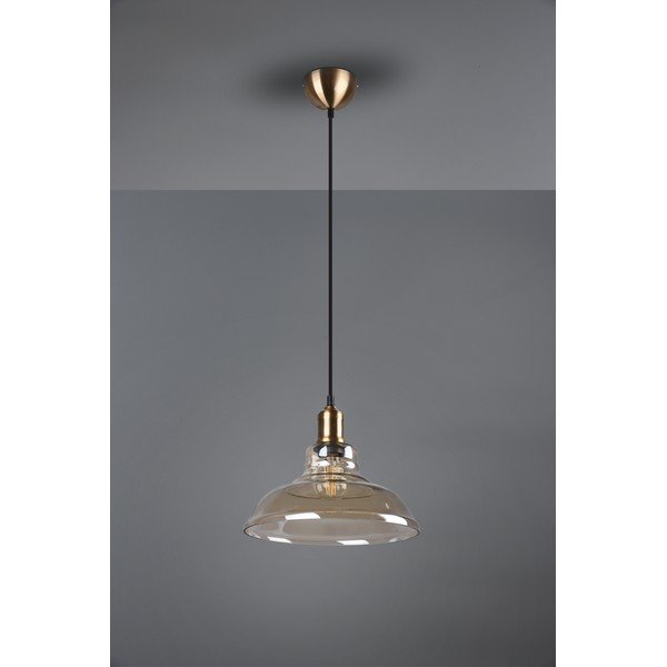 Lustră alămie din metal cu abajur din sticlă ø 28 cm Aldo – Reality-image-3