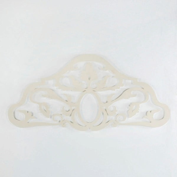 Decoraţiune metalică pentru pat Thai Natura Sing, 150 cm, alb