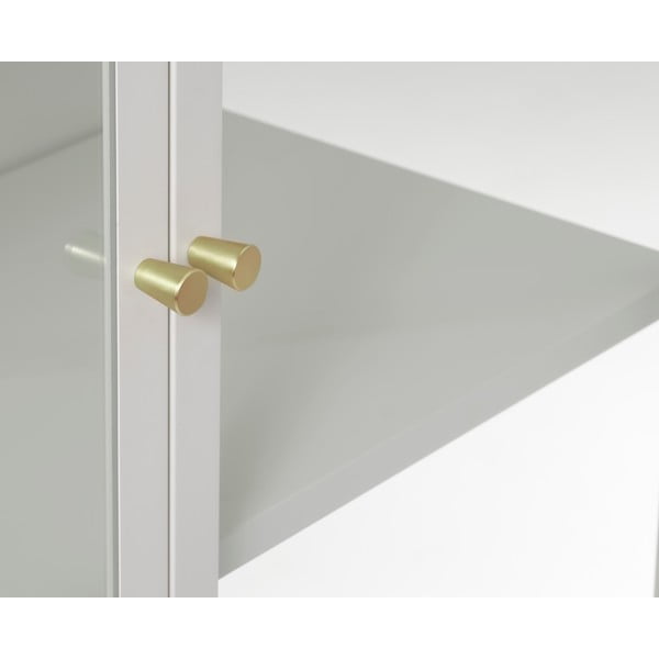 Vitrină albă din metal 90x160 cm Carmel – Unique Furniture-image-3