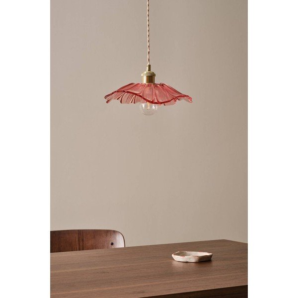 Lustră roșie/aurie din sticlă ø 30 cm Nugget – Jotex-image-2