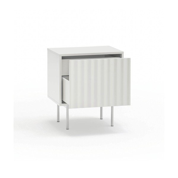 Noptieră albă cu aspect mat Sierra – Teulat-image-3