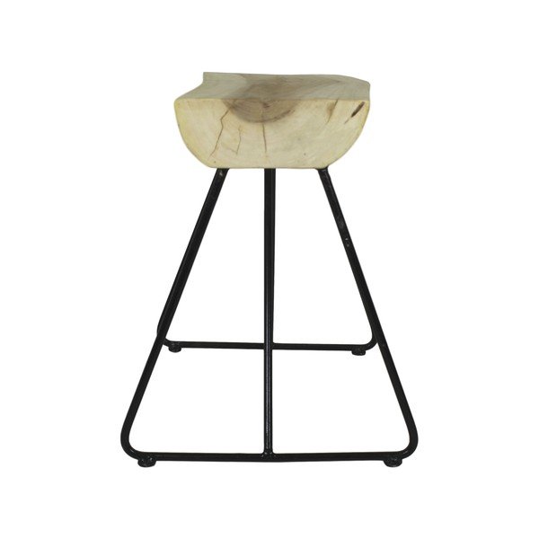 Taburet din lemn de mungur HSM Collection Kruk-image-3