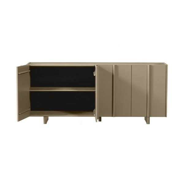 Comodă bej joasă din lemn de pin 200x85 cm Basu – WOOOD-image-2