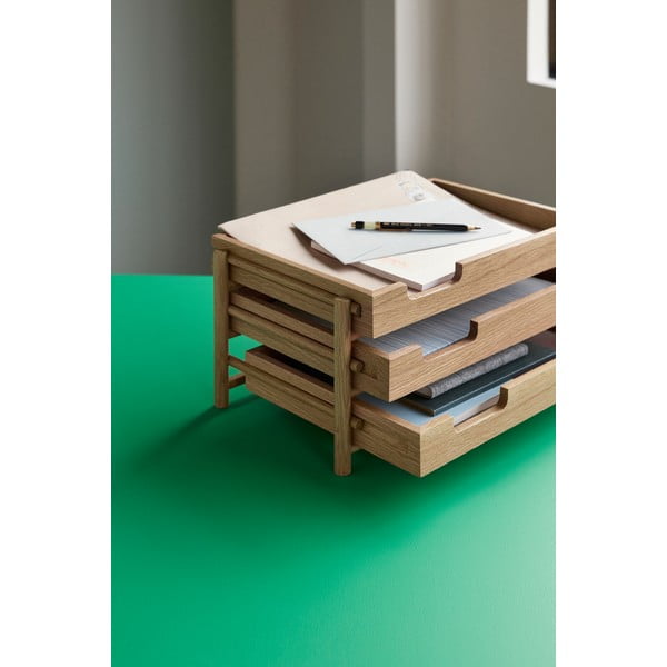 Organizator pentru documente din lemn Note – Hübsch-image-1