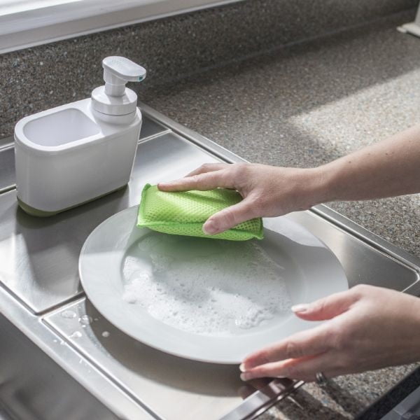 Dispenser pentru săpun Addis, alb-verde-image-1