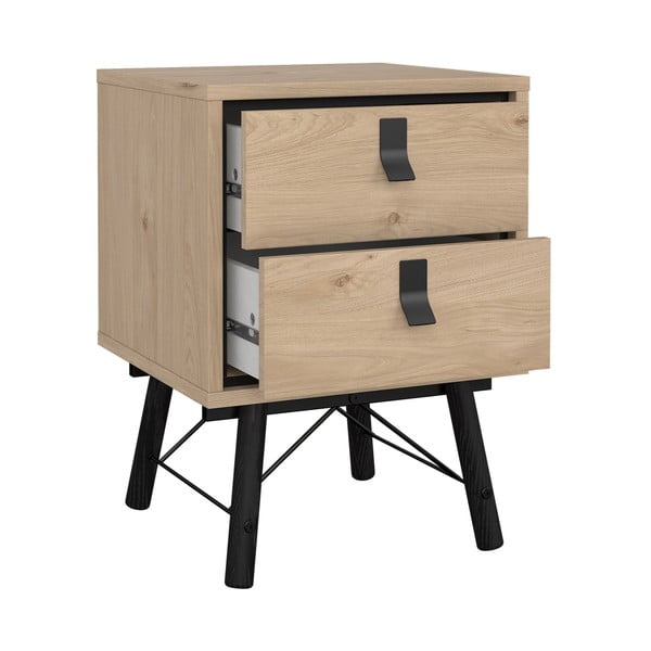 Noptieră cu  aspect de lemn de stejar Ry – Tvilum-image-4