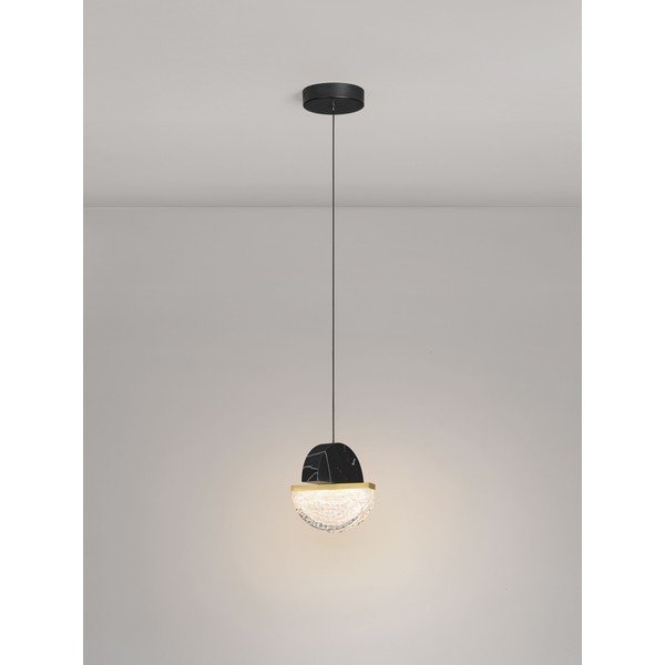 Lustră neagră LED cu intensitate reglabilă din metal ø 16 cm Dorin – Nova Luce-image-3