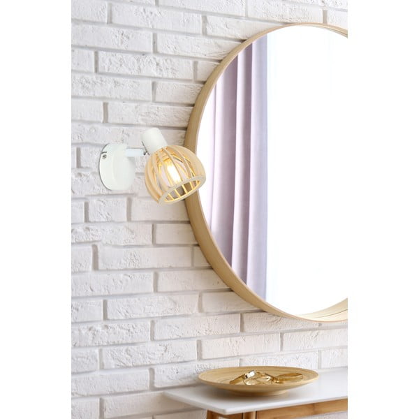 Aplică de perete albă-în culoare naturală ø 10 cm Atarri – Candellux Lighting-image-1