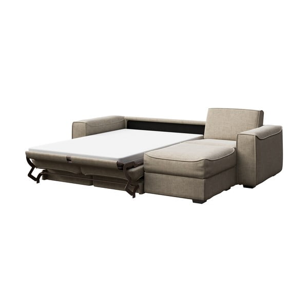 Colțar extensibil cu șezlong pe partea dreaptă Mesonica Munro, 288 cm, bej-image-3