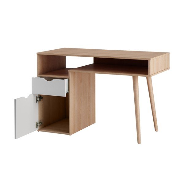 Birou cu aspect de lemn de stejar 55x120 cm Scandi - Støraa-image-4