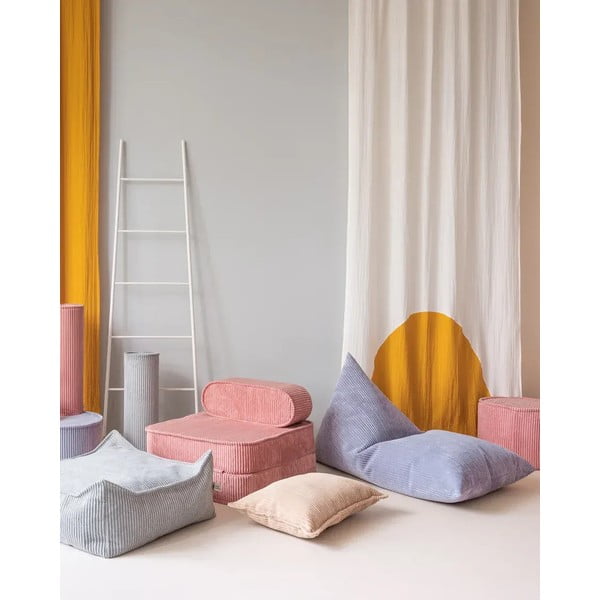 Pernă decorativă pentru copii maro deschis cu tapițerie din catifea reiată Bolster – Wigiwama-image-3