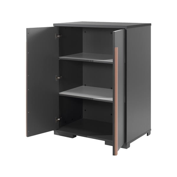 Dulap de copii pentru pat supraetajat Vipack London, gri închis-image-2